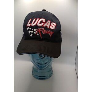 Lucas Racing Adjustable Baseball Cap Embroidered Checkered Flag Design